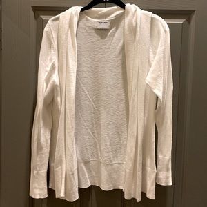 Old Navy White no-button cardigan